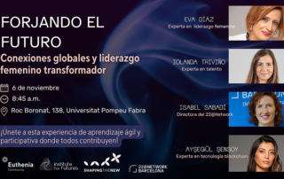 Baner Informació Jornada Internacional IFF: “Forjando el futuro: Connexiones Globales y Liderazgo Femenino Transformador”, dimecres 6 Nov 2024, en Ciències de la Comunicació, Pompeu Fabra (Barcelona)