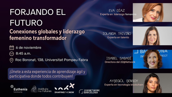 Baner Informació Jornada Internacional IFF: “Forjando el futuro: Connexiones Globales y Liderazgo Femenino Transformador”, dimecres 6 Nov 2024, en Ciències de la Comunicació, Pompeu Fabra (Barcelona)