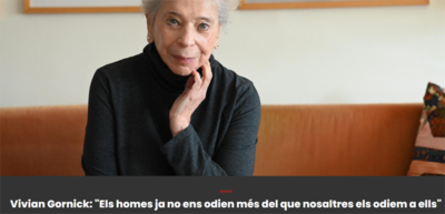 Vivian Gornik, al Diari de Barcelona