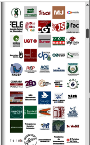 Algunes de les entitats que han firmat el MANIFEEST PARAR LA GUERRA (hasta128)