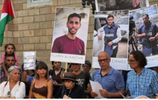 Part de la Comissio que organitza les Jornades a Barelona, Periodisme a Palestina